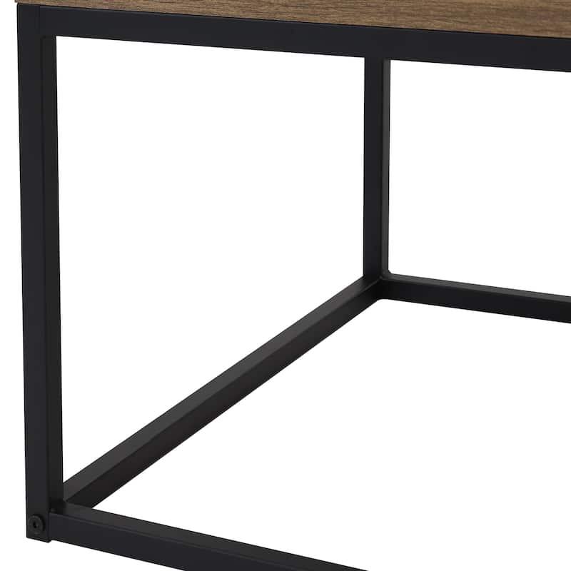 Industrial Coffee Table with Removable Serving Tray - 16 in H