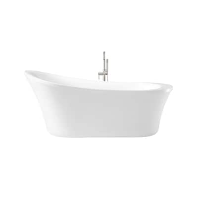 Ove Decors Rachel Freestanding 70 in Bathtub with Athena Faucet