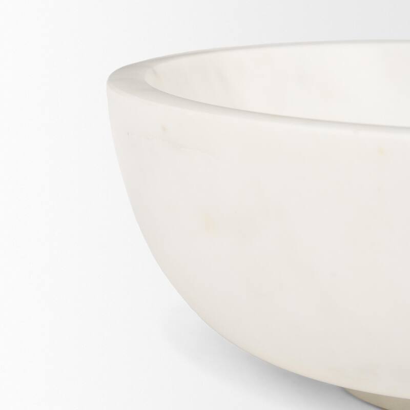 Katora Premium White Marble Bowl - 9.5L x 9.5W x 4.0H