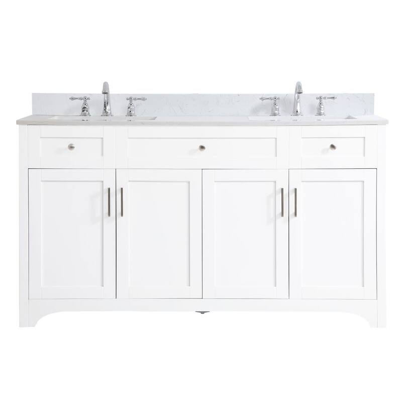 Elegant Lighting VF17060D Moore 60" Free Standing Double Basin Vanity