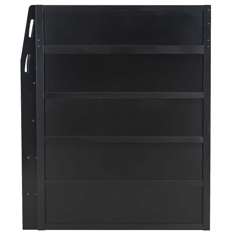 Gaming Loft Bed Full Size Gaming Bed with Desk & RGB Lights