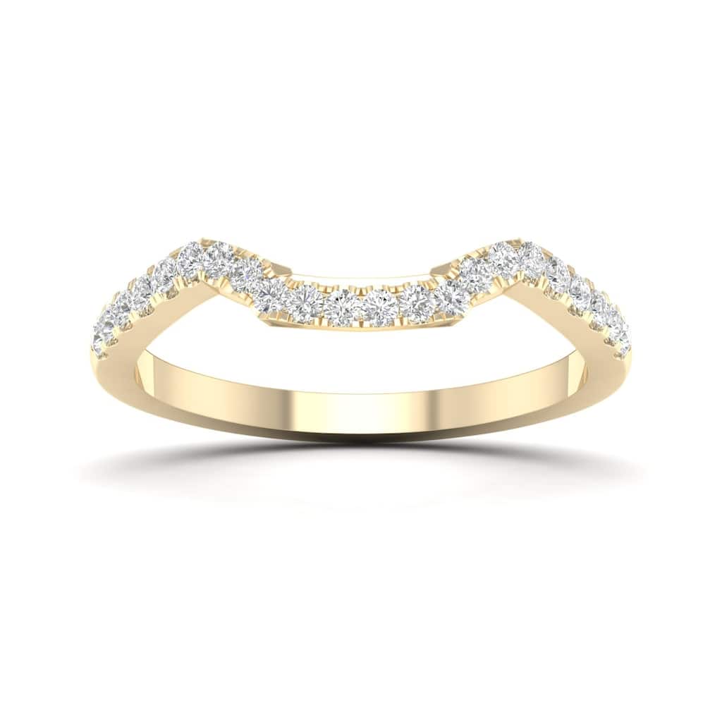 1/5ct TDW Diamond Wedding Band in 10K Gold for Women
