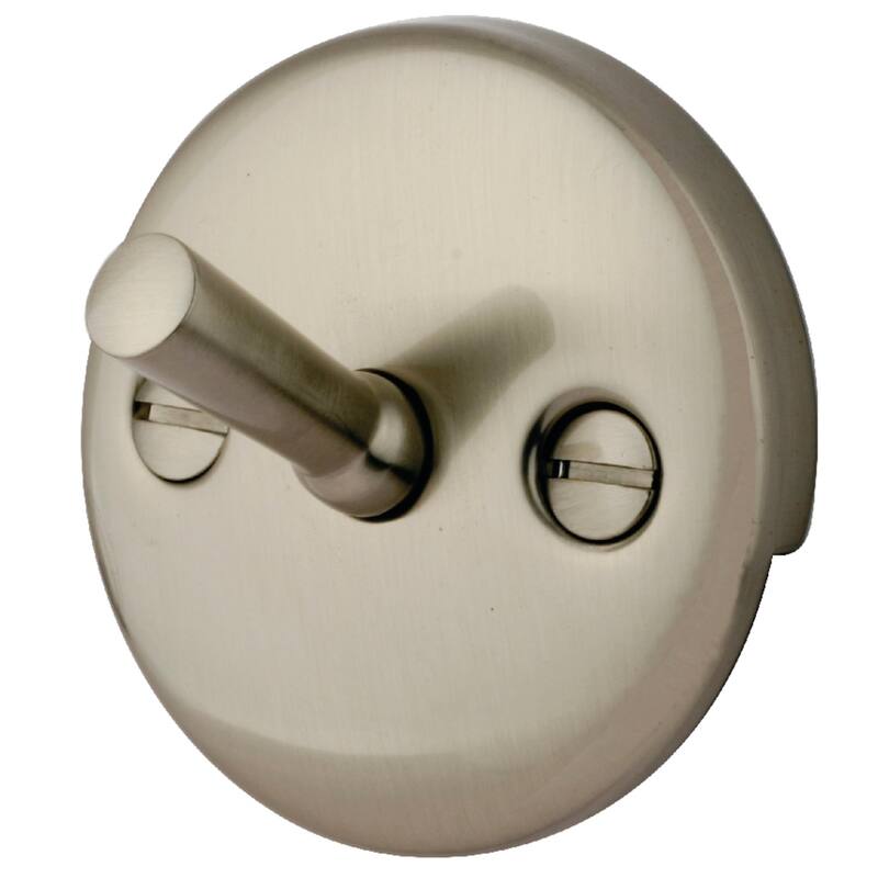 Made To Match Round Overflow Plate with Trip Lever - Brushed Nickel