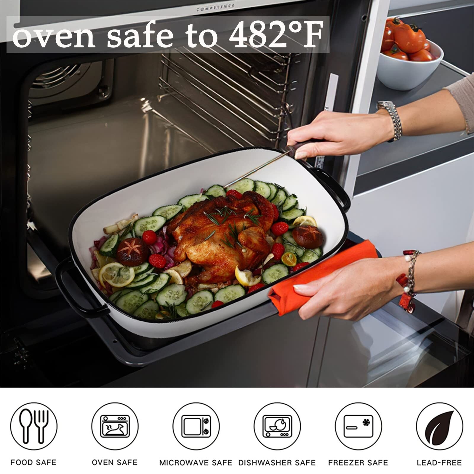 6 Quart Large Rectangular Baking Dish 16x11 Inches Ceramic Baking Pan Casserole Dish for Cooking Kitchen and Daily Use Bed Bath Beyond 40188586