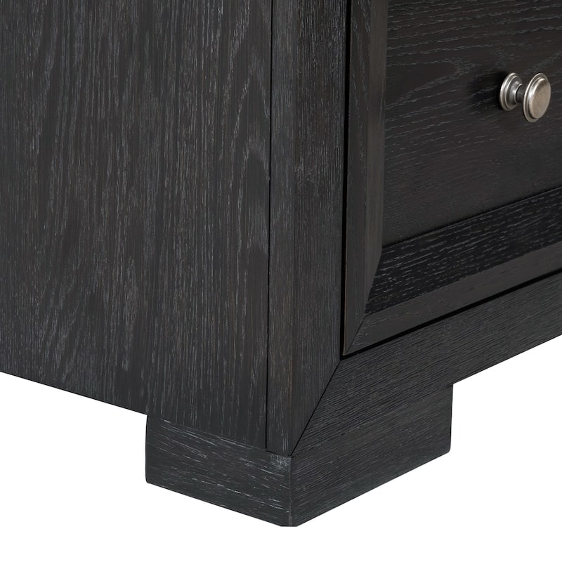 Furniture of America Durem Modern Classic Wood 2-Drawer Nightstand with USB Ports (Set of 2)