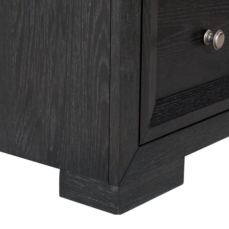 Furniture of America Durem Modern Classic Wood 2-Drawer Oversized Nightstand with USB Ports (Set of 2)