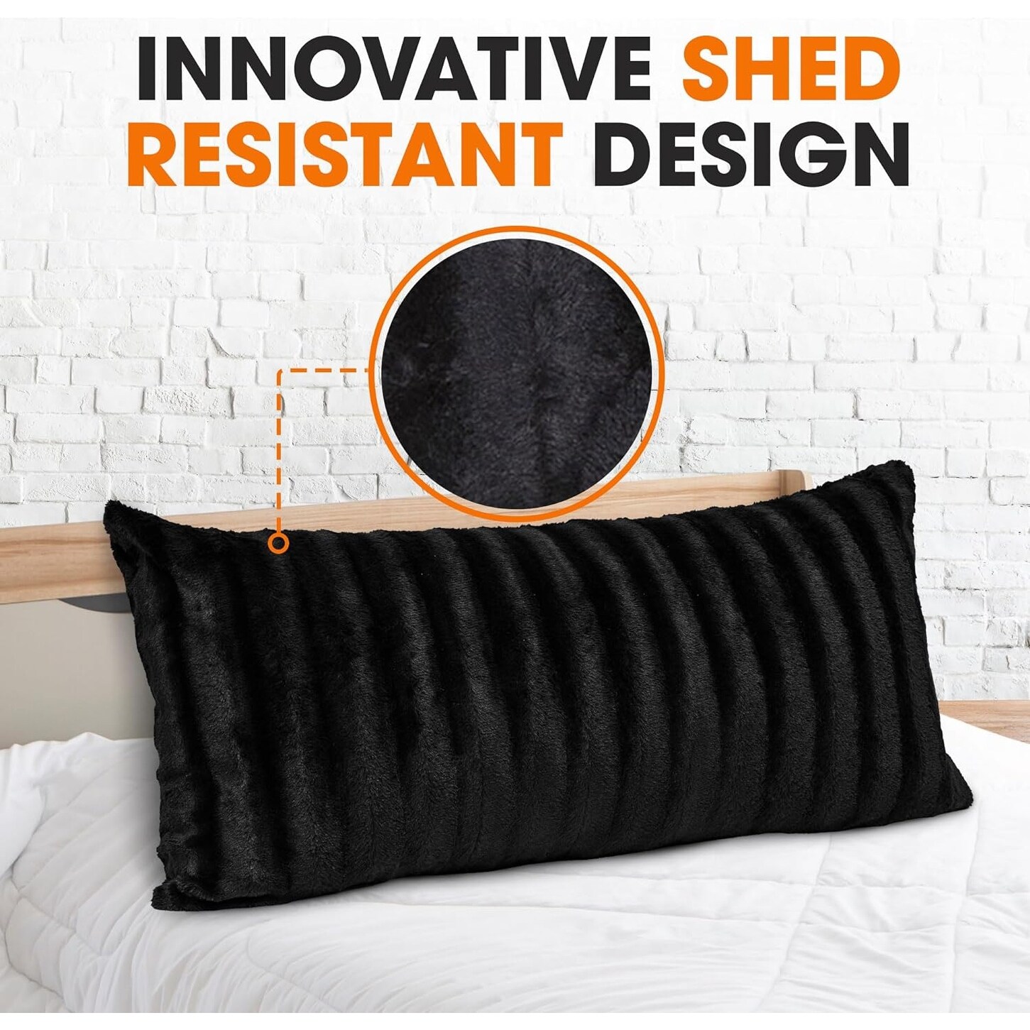 Black fur on sale body pillow