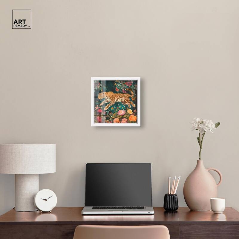 Tigers and Blooms Shadowbox by Art Remedy