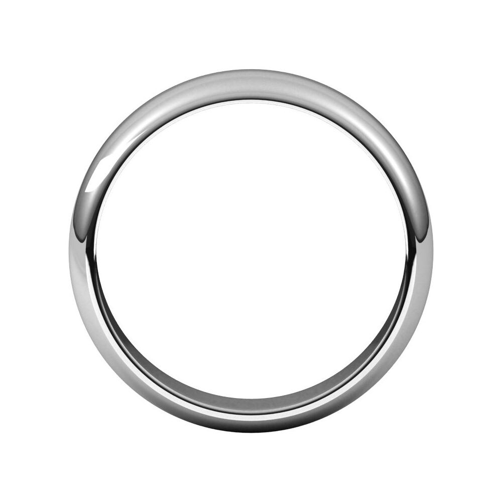 10k White Gold 5mm Half Round Wedding Band Ring Size-11.5