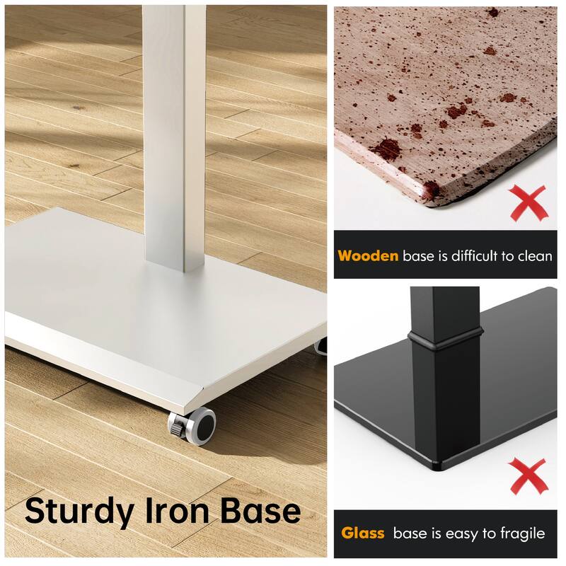 FITUEYES Rolling TV Stand with Stepless Lift for 32-75 Inch TVs, Swivel and Tilt, Hold up to 88 lbs