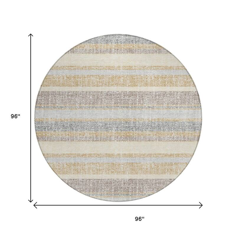 HomeRoots Striped Transitional Rectangle Outdoor Rug