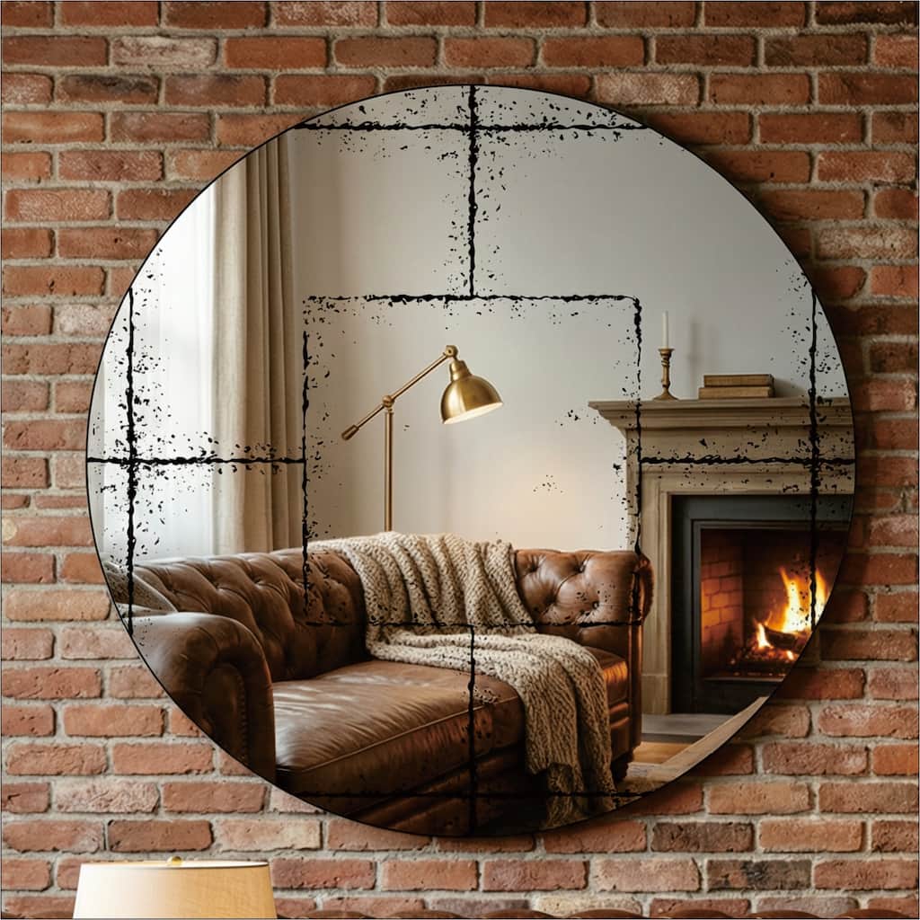 Round Wall-Mounted Mirror — Versatile Home Decor Ideal For Bedrooms, Living Rooms, Dining Rooms, Fireplaces - Black,White