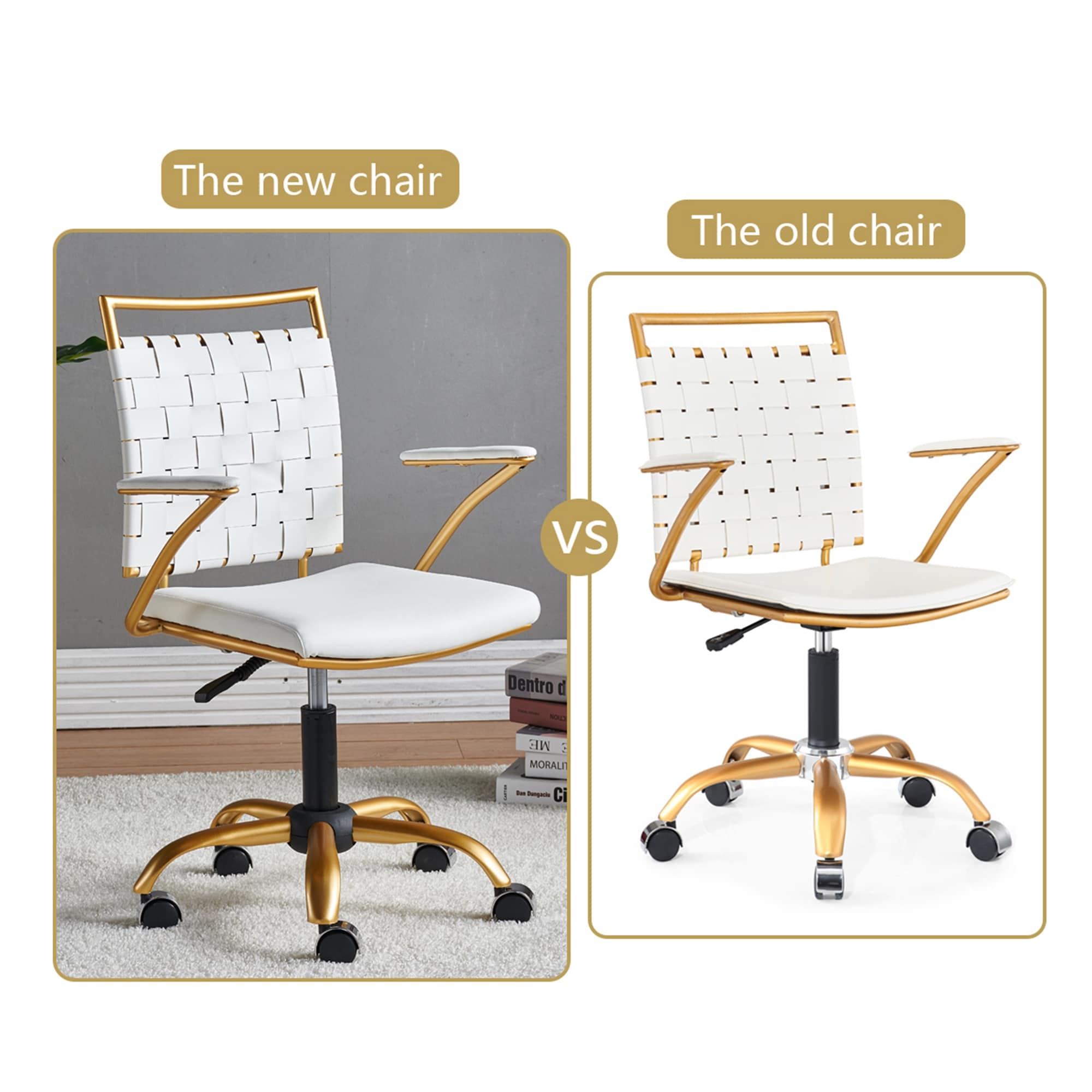 Luxmod gold office best sale chair