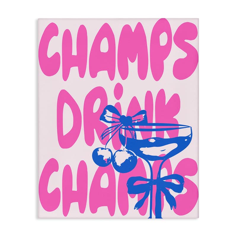 Stupell Champs Drink Champagne Canvas Wall Art Design By House of Lulu - 36 x 48