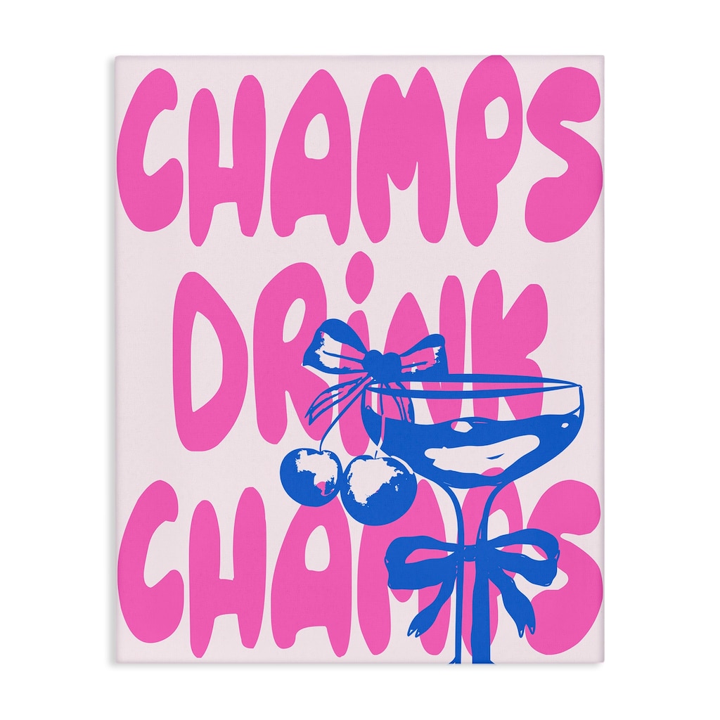 Stupell Champs Drink Champagne Canvas Wall Art Design By House of Lulu