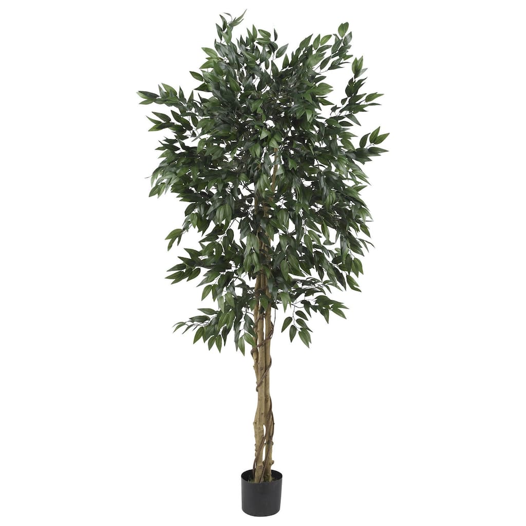 Artificial Smilax Tree 5ft - Indoor Greenery Plant in Pot - Modern Decor & Holiday Tree - All Season Faux Tree - 5ft.