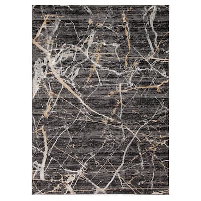 ECARPETGALLERY Florence Dark Grey Casual Rug
