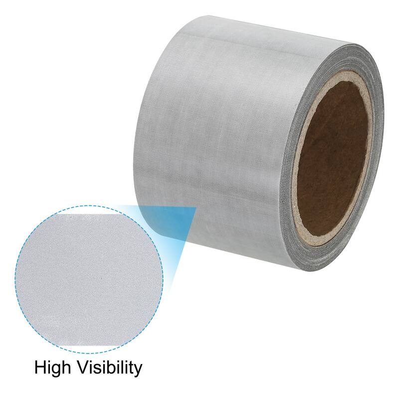 Reflective Tape Self Adhesive Reflective Stick on Tape for Clothing 2"x 17 Ft - Gray - 2 Inch x 17 Feet
