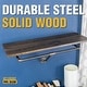 preview thumbnail 9 of 18, PIPE DECOR 24" Wall Mounted Clothing Rack with Wood Shelf and Industrial Steel Pipe