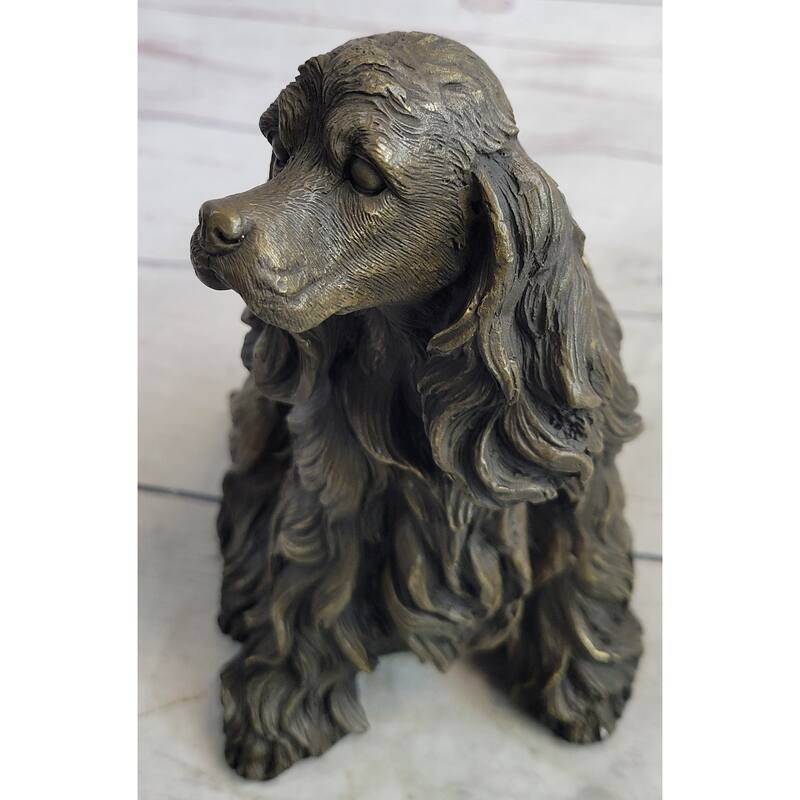 Bronze Metal Figurine Sculpture Statue Of A Dog er Spaniel Or King Charles Cavalier