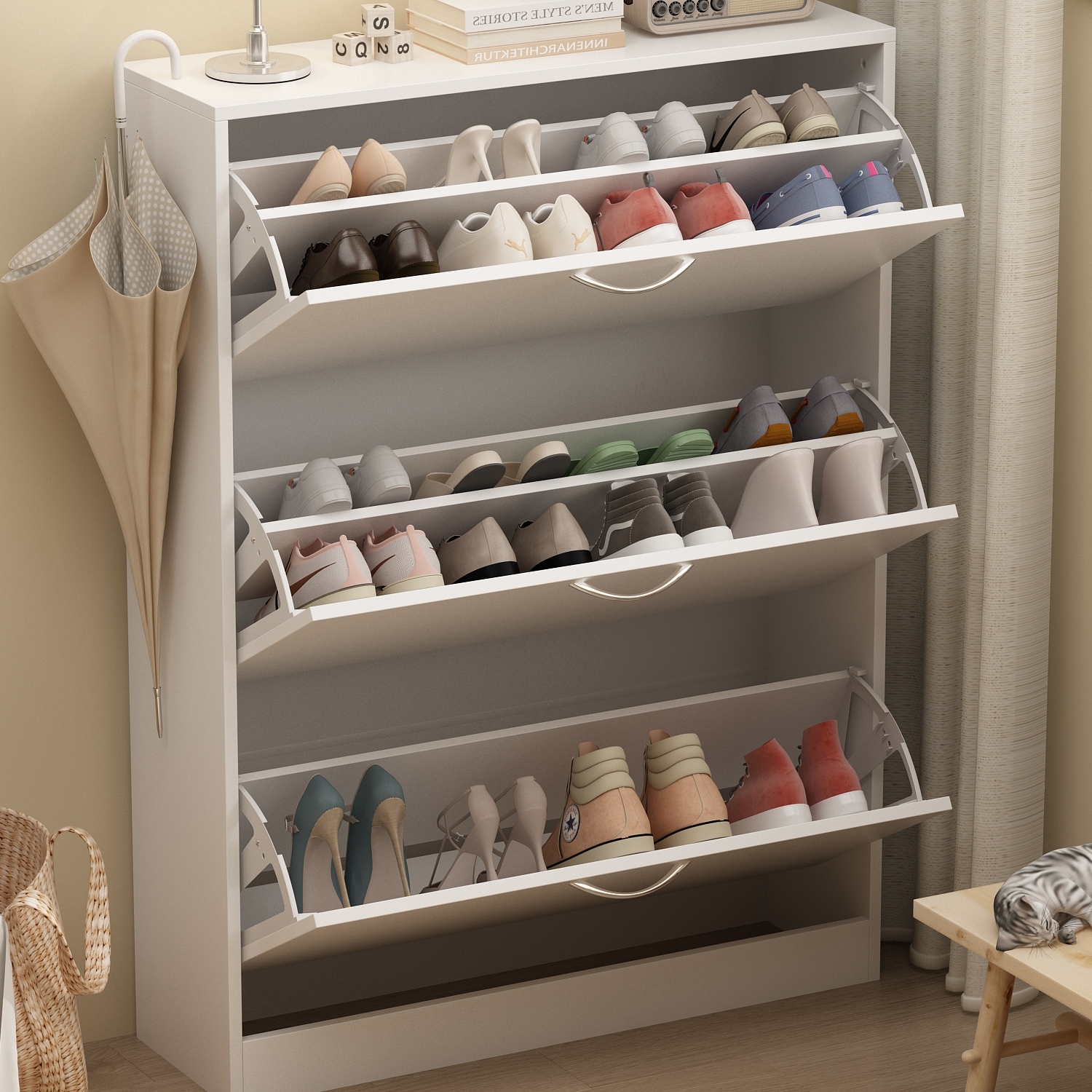 https://ak1.ostkcdn.com/images/products/is/images/direct/0935fcb79b82709a7ec8044798de493e56c6976d/Home-Modern-3-Drawer-Shoe-Cabinet-3-Tier-Shoe-Rack-Storage-Organizer.jpg