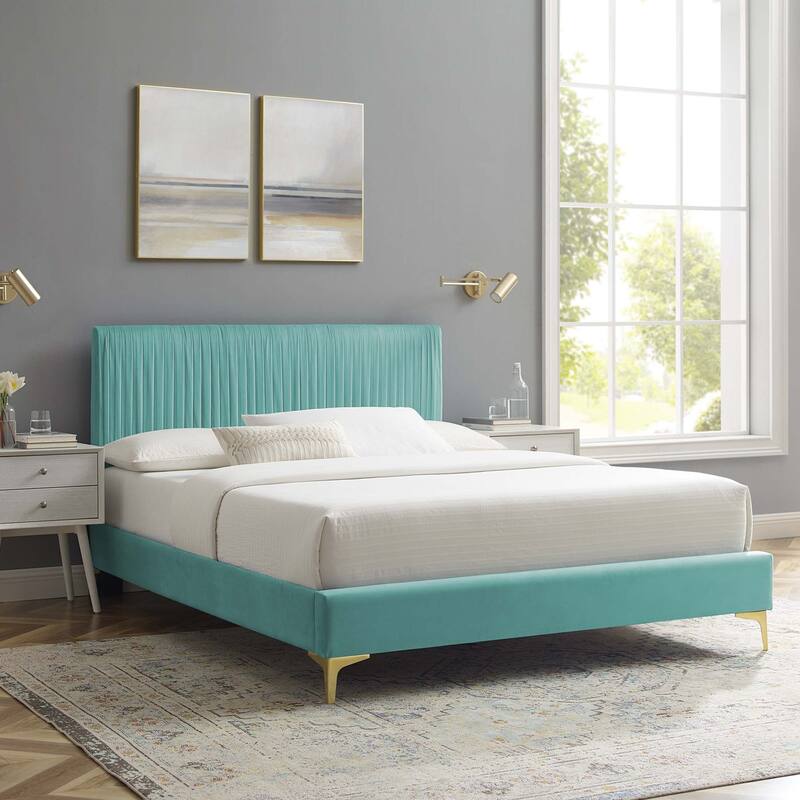 Peyton Performance Velvet Full Platform Bed