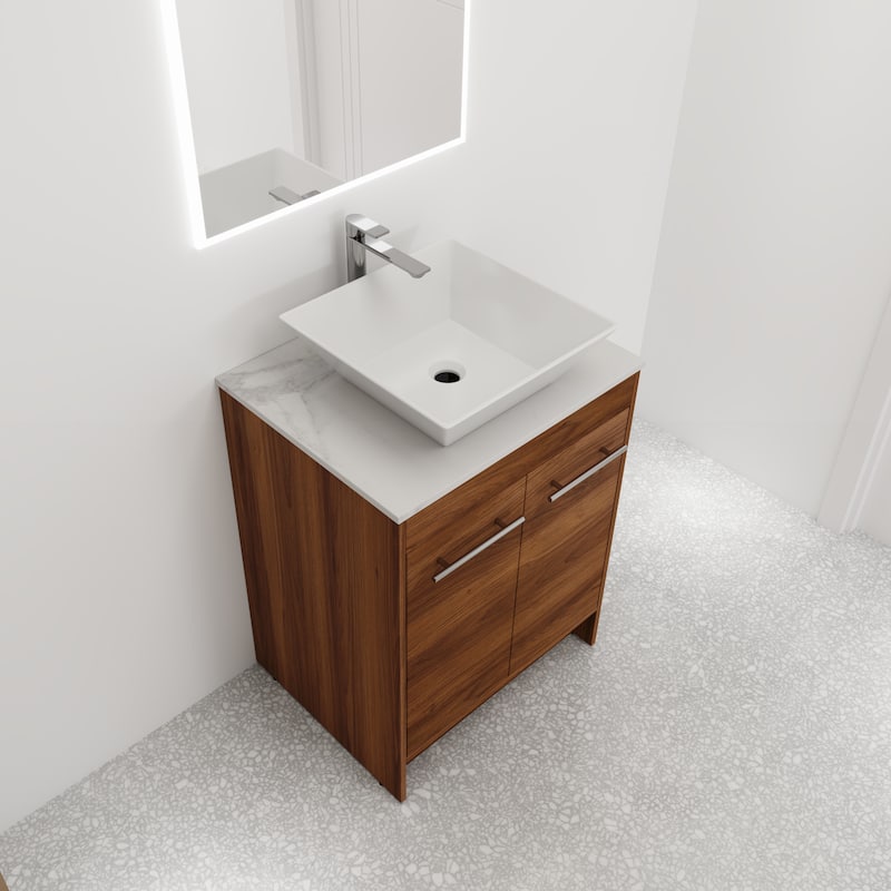 Bathroom Vanity With Sink In 24/36/48/60 Inch, Freestanding Bathroom Vanity With Soft Close Door