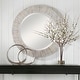 preview thumbnail 2 of 4, Uttermost Repose Whitewash Round Mirror - 36"W x 36"H x 1.3"D