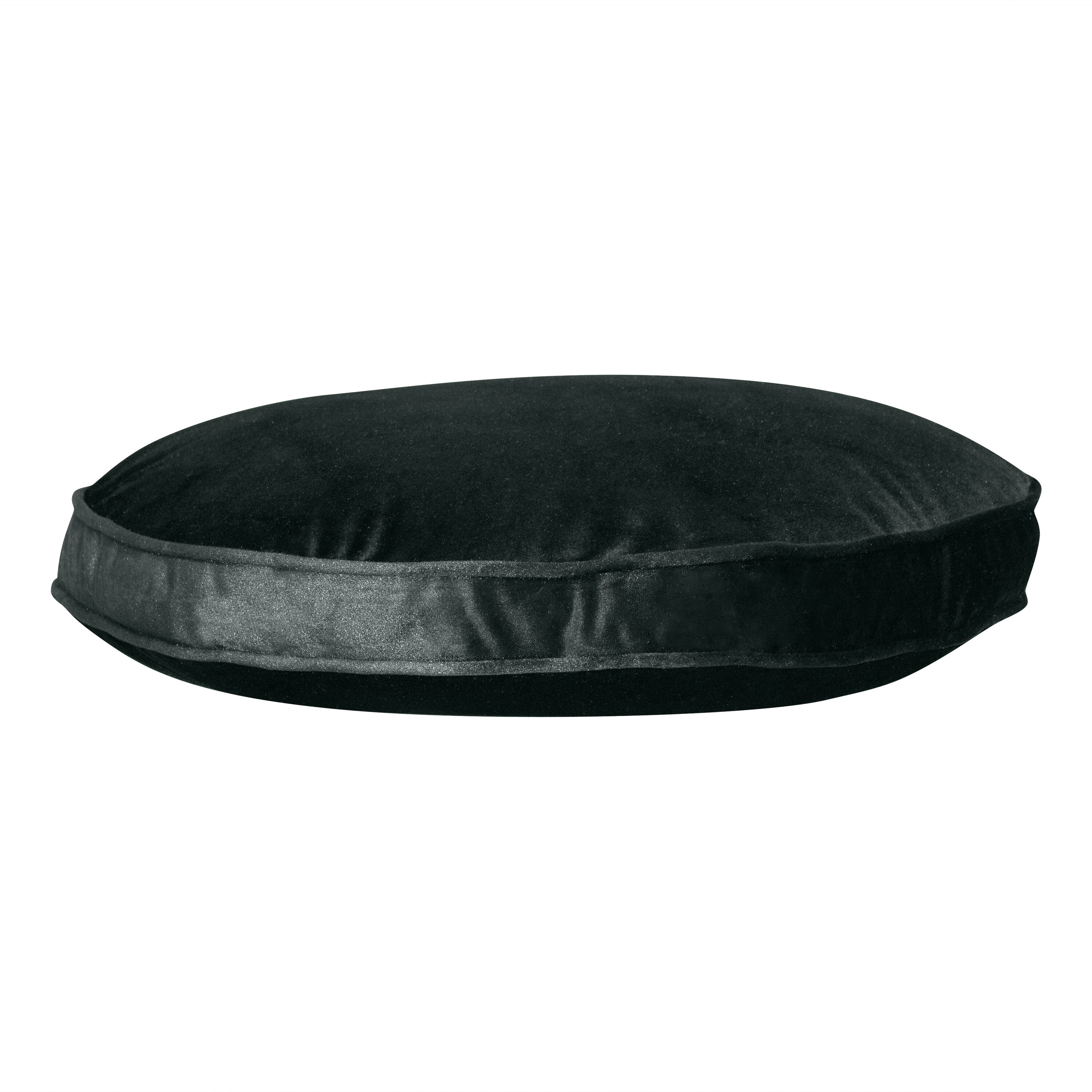Round black velvet pillow outlet