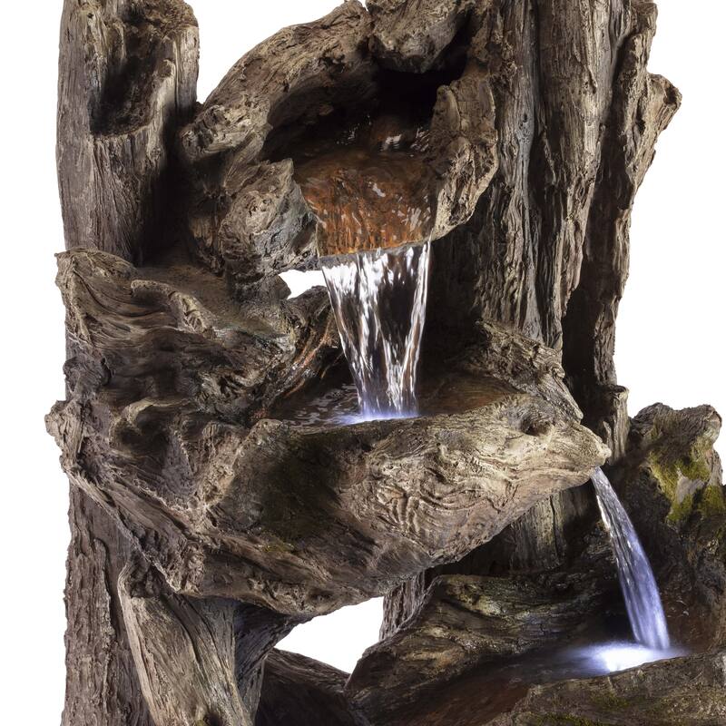Curved Log Rainforest w/ LED light