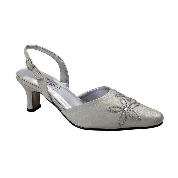 FLORAL Alma Women's Extra Wide Width Open Shank Dress Pumps. Opens flyout.