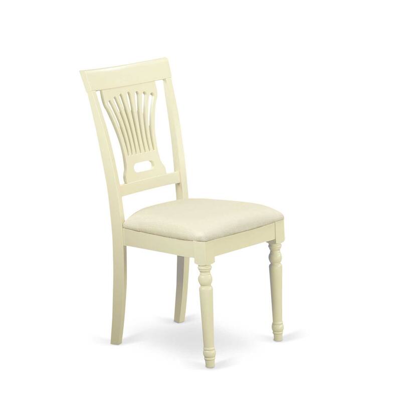 HomeStock 5-Pc Buttermilk and Cherry Solid Wood Top - Round Dining Room Set - Seats-4