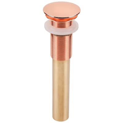 SinkSense 1.5" Pop-Up Sink Drain in Polished Copper - No Overflow