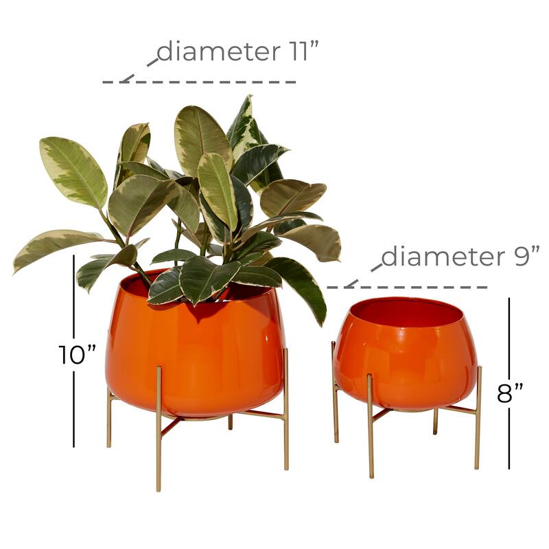 Iron Contemporary Planter (Set of 2) - 8' x 10'