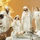 preview thumbnail 32 of 77, Glitzhome 12pcs Resin Christmas Multi/ Blue/ Ivory Nativity Figurines Set