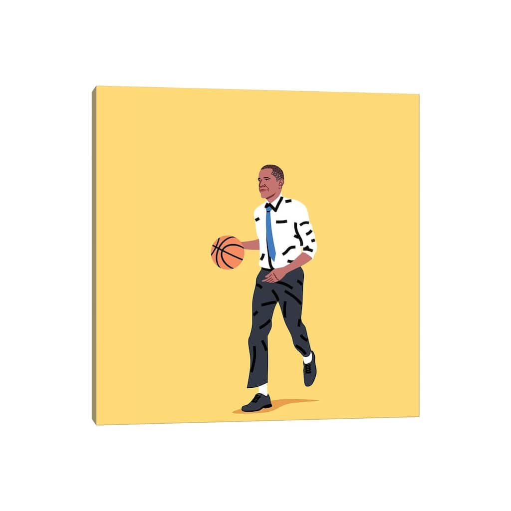 iCanvas "Balling Barack" by Elad Shagrir Canvas Print