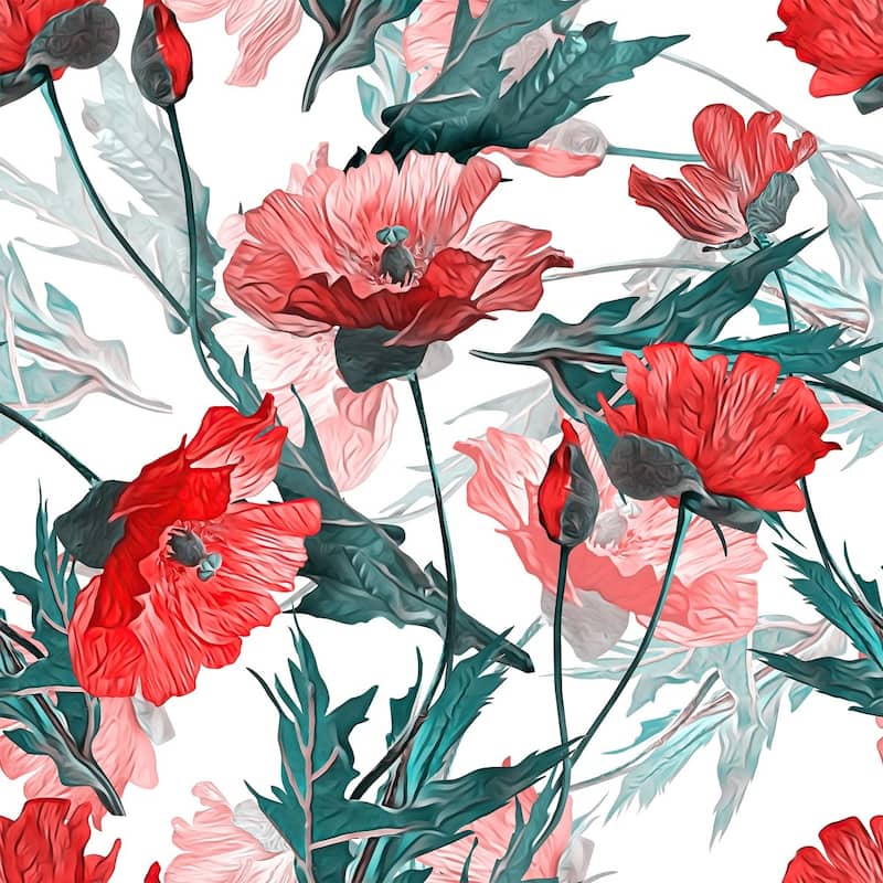 Red Poppies Wallpaper Peel and Stick and Prepasted Bed Bath & Beyond