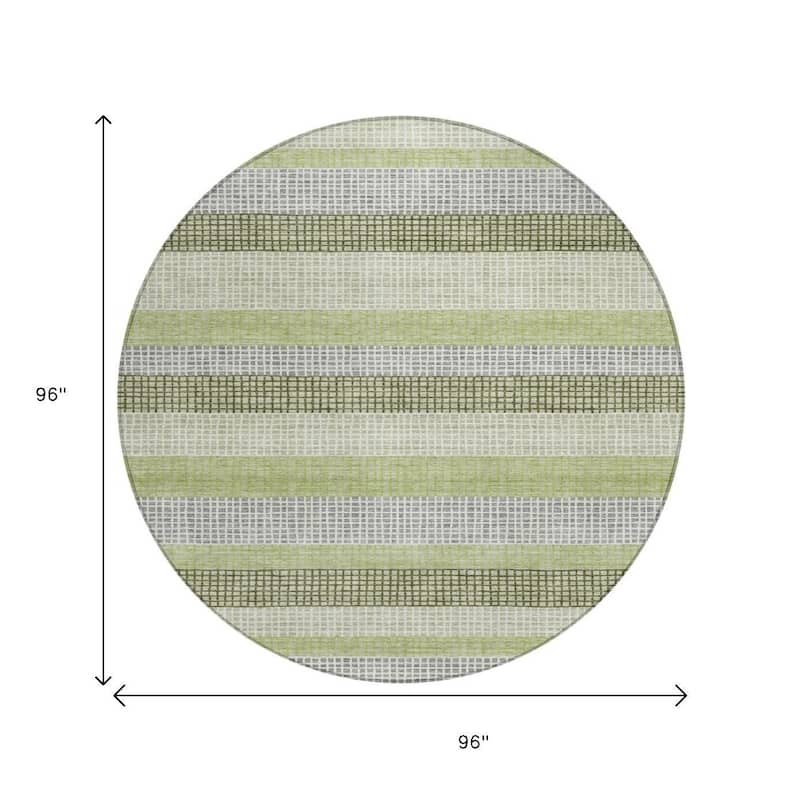 HomeRoots Striped Transitional Rectangle Outdoor Rug