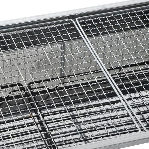 Outsunny 28" Stainless Steel Portable Folding Charcoal BBQ Grill Bed