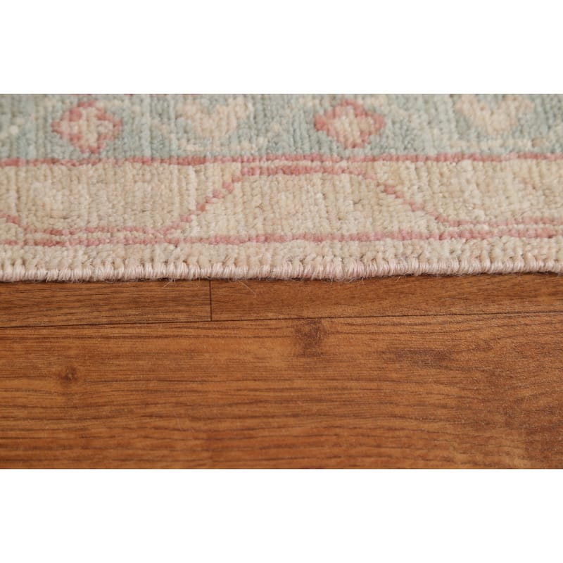 Hand Knotted Oriental 100% Wool Carpet Transitional Medallion Beige & Ivories Oushak Area Rug - 10' 3'' X 8' 0''