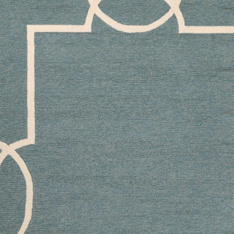 Allof Elegant Plain Weather Resistant Heritage-Inspired Hand-Woven Outdoor Rug