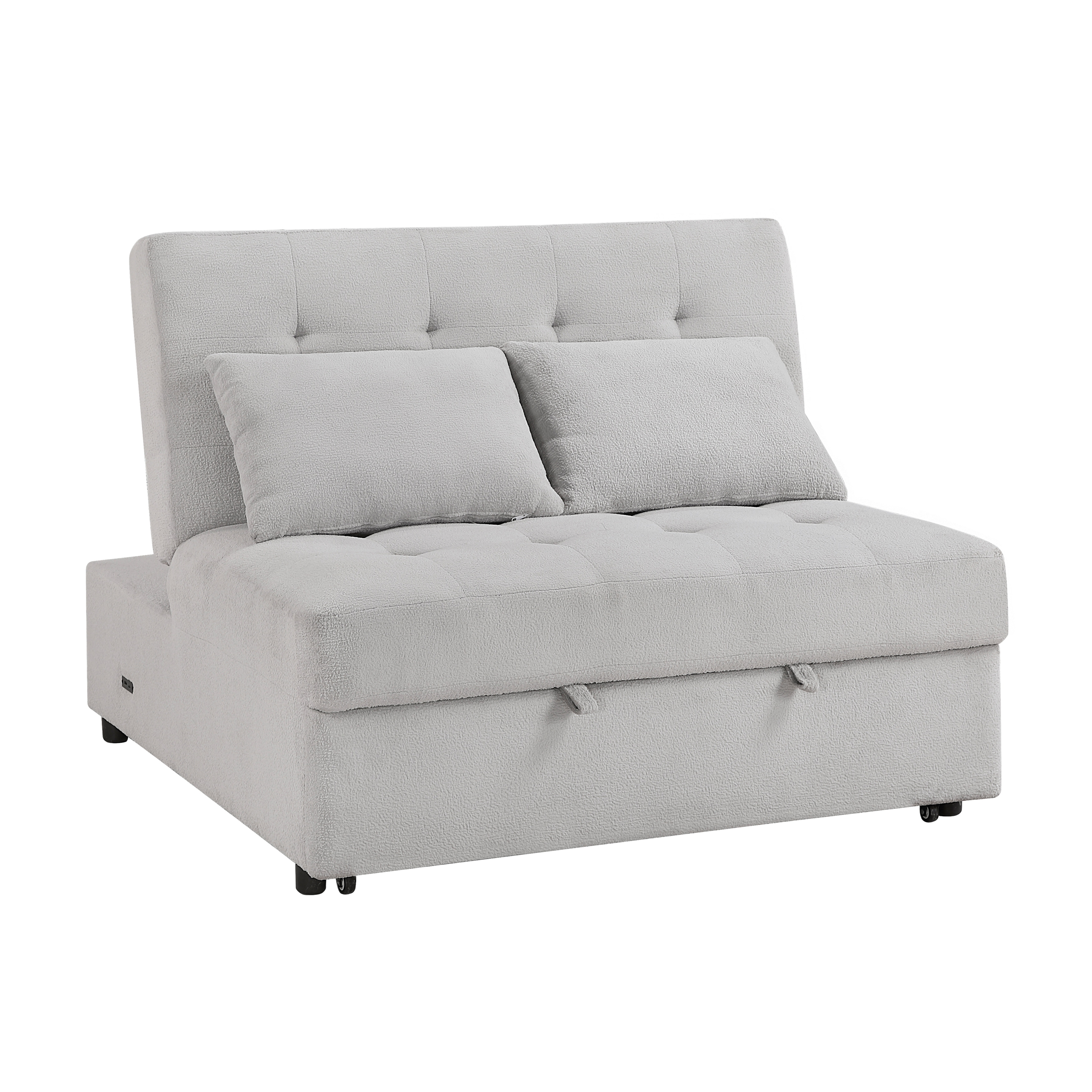 Bellmore 48.5" Convertible Armless 2-Seater with Pull-out Bed