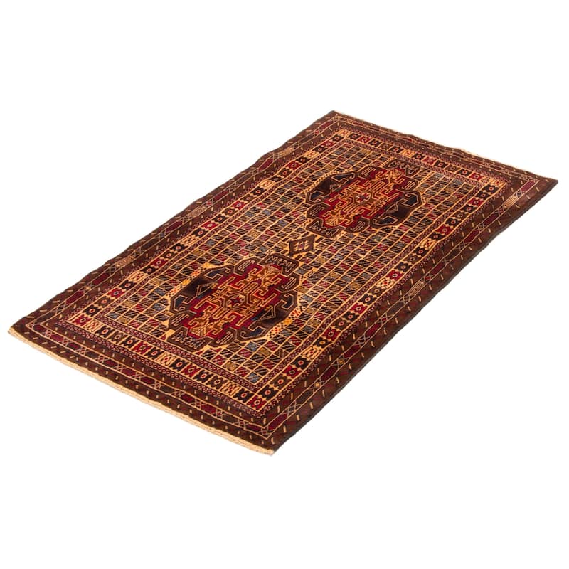 Teimani Brown Rug 2'11" x 4'11" - 2'11 x 4'11