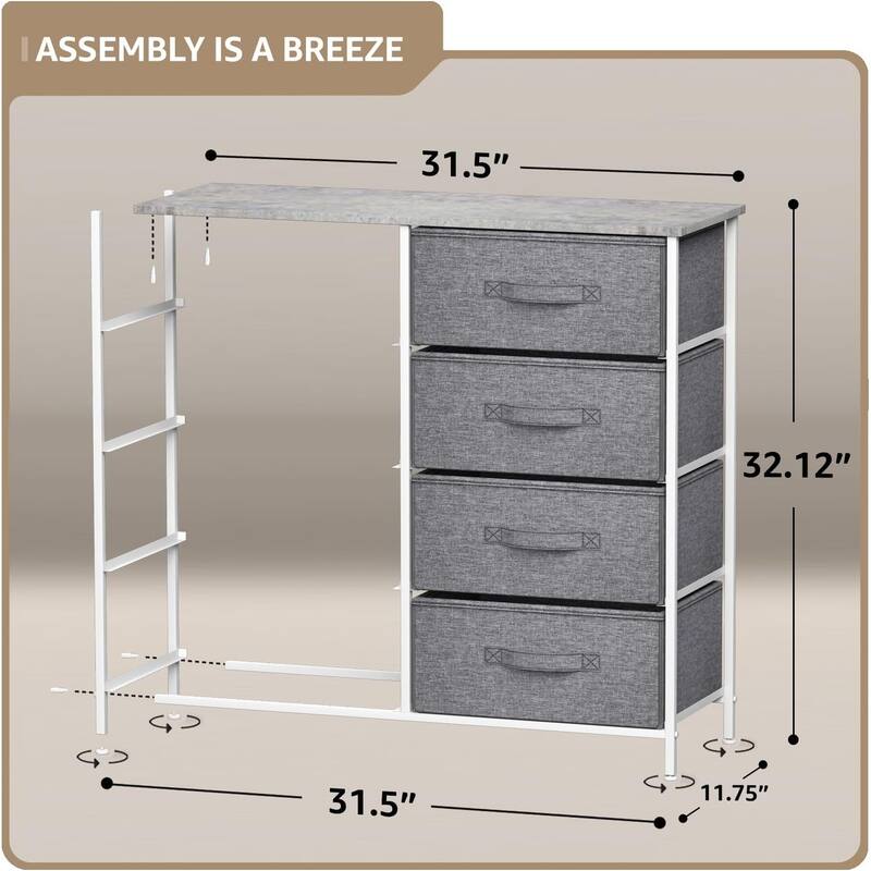 Modern Fabric and Metal 8-cubby Storage Tower