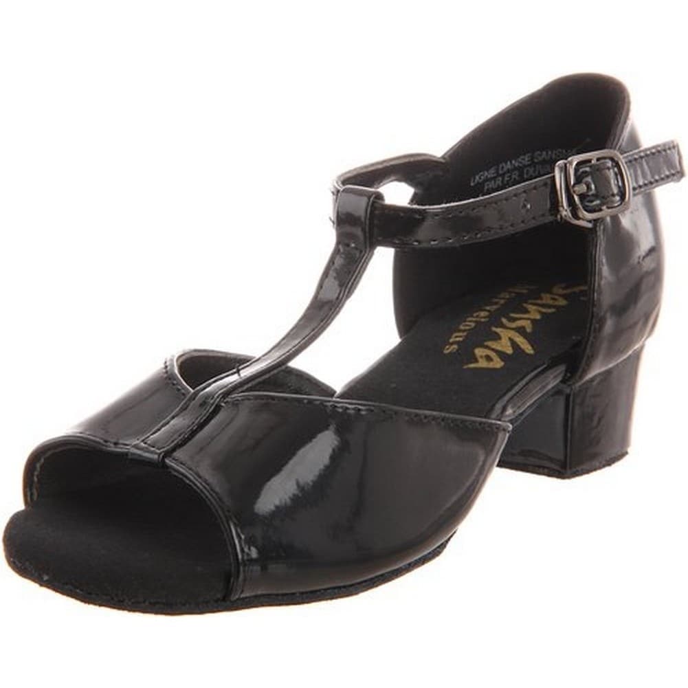 Sansha Black Marvelous Ballroom Dance Shoes Girls 11 7 M Kids