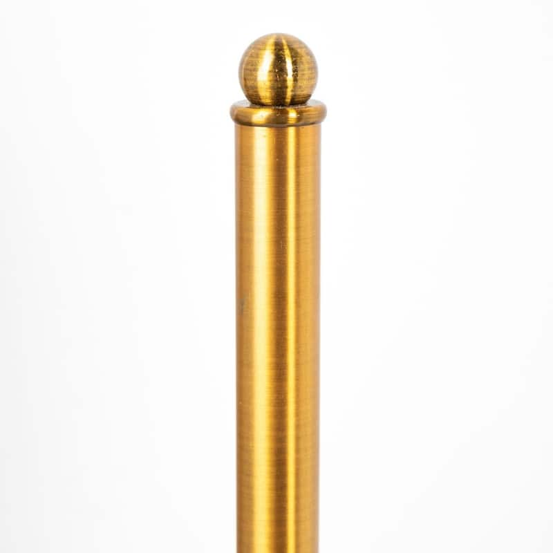 Gold Metal Lamp Base with Swing Arm Slip UNO Fitter In-Line Switch - 8.5” x 27” x 26” (D x W x H)
