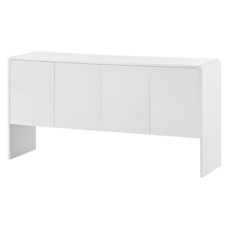 Large Storage Space Sideboard with 4 Doors
