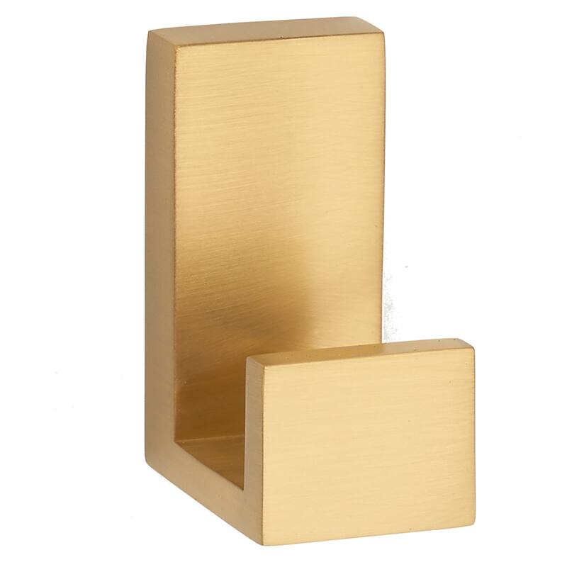 Alno A6481 Linear 1-3/16" Wide Solid Metal Modern Bathroom Robe Towel - Satin Brass
