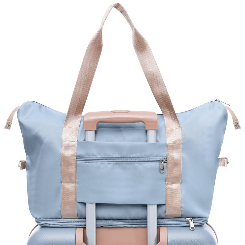 Luggage Sets 4 Piece, ABS Durable Suitcase with Travel Bag