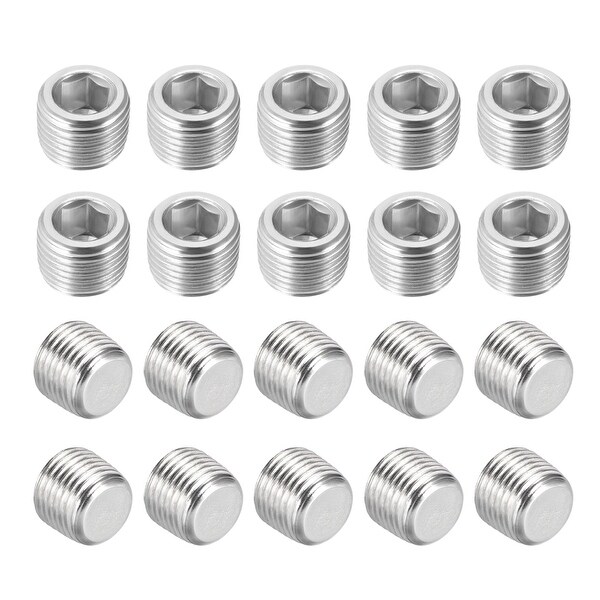 Hex Counter Sunk Plug, Air Pipe Fitting 1/8 Inch G Male Pipe Adapter 20pcs - 1/8" G 5pcs